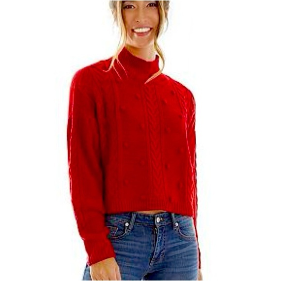 IZ Byer | Pullover Sweater With Pom Pom Detail NWT - Picture 1 of 10